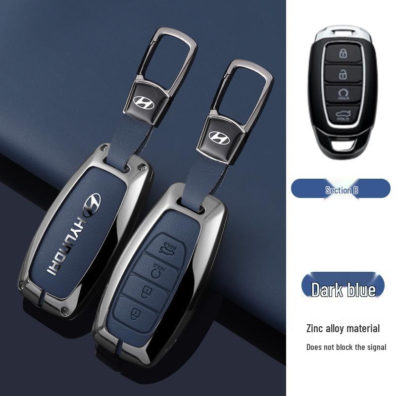Key Cover Compatible with Beijing Hyundai Ix35, Elantra, Festa, Verna, Ix25, Santa Fe - Premium Men's Bag Case