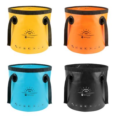 Seau Portable 10L Étanche Pêche Seau Pliant Multifonction Seau de Camping Sac Léger pour Camping en Plein Air