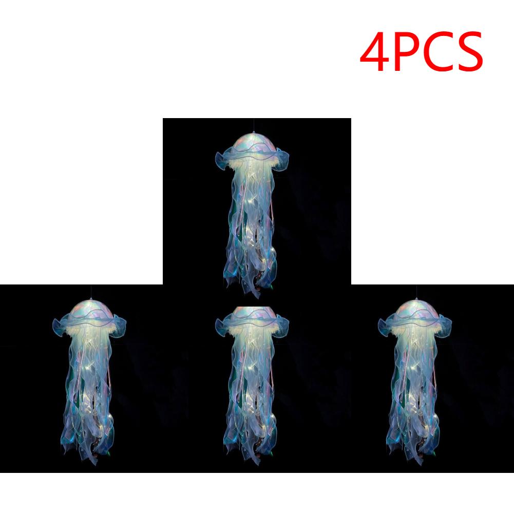 1-5PCS LED Jellyfish Lamp Button Battery Portable Flower Light Atmosphere Decoration Lamp Bedroom Night Lamp For Room Home Decor