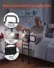 VEVOR Bed Rails for Elderly Adults Bed Side Assist Rail with Floor Support, Motion Sensor LED Light, 136kg Dual-Handle Support