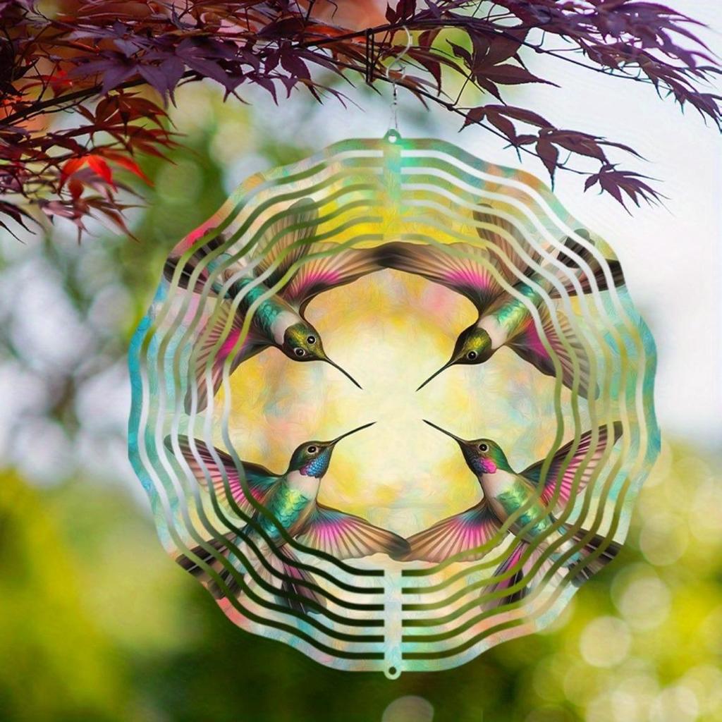 Vibrant Metal Wind Chime for Outdoor Garden Decor 10 Inch Hanging Wind Chimes with 360 Hook Perfect for Spring and Summer Natural Ambience