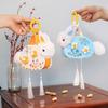 Yousheng DIY Rabbit Lantern Kit for Kids Handmade Plush Rabbit Handheld Lantern for Chinese New Year Mid-Autumn Festival Decoration