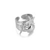 New stainless steel love geometric ring women's opening adjustable jewelry daily wear