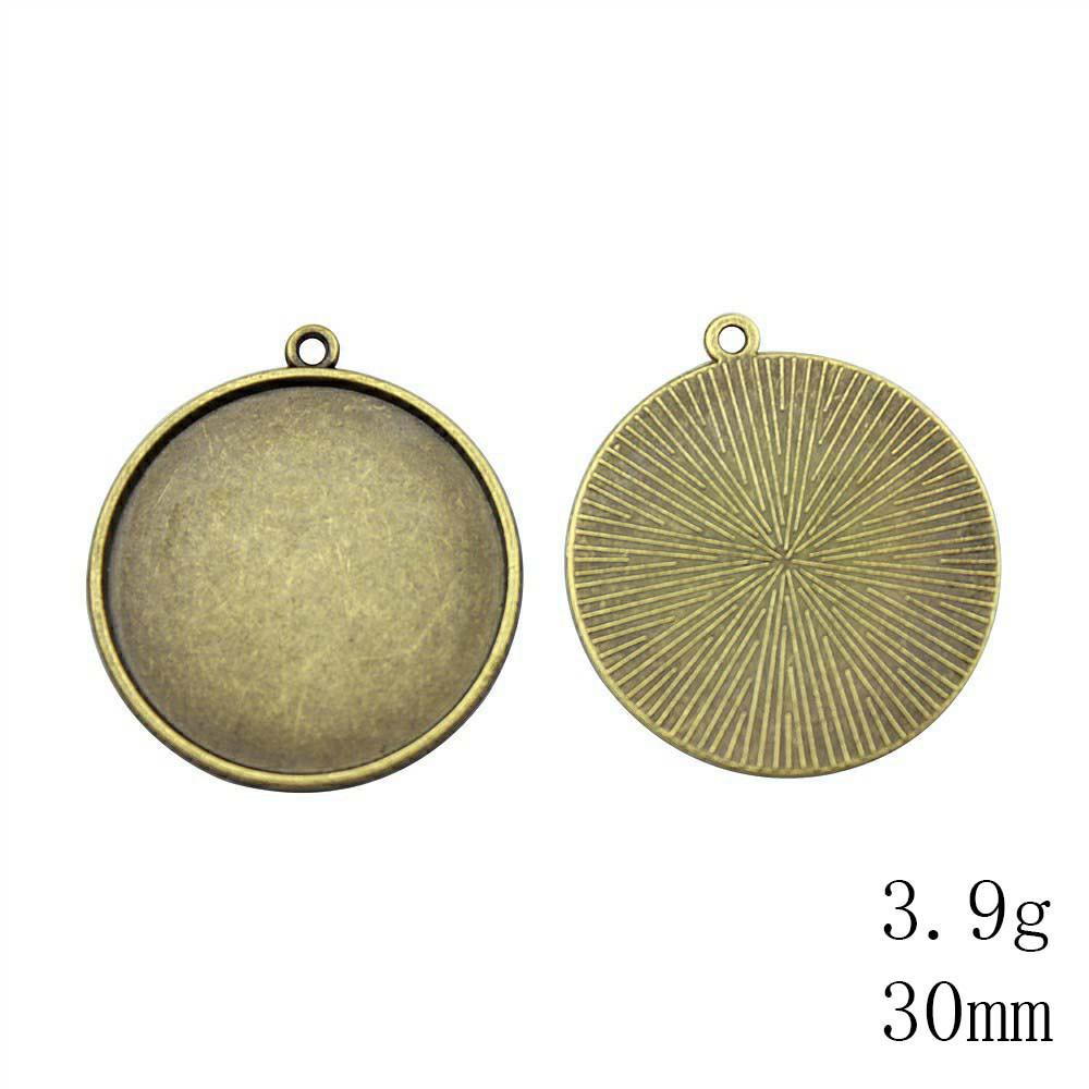 New Year's Day Accesories Fit Round 30-35mm Glass Cabochon Base Setting Tray Accessories Parts Souvenir Accessory Parts