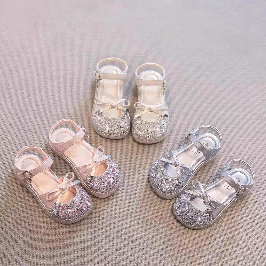 Girls Sandals Children's Princess Shoes Little Girls Crystal Shoes New Summer Soft Bottom Non-Slip Baby Girl Beach Shoes
