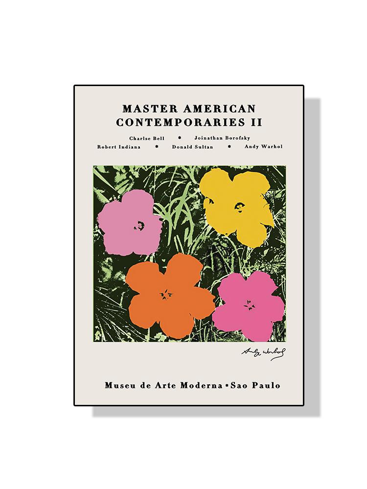 Abstract Flower Cow Tomato Soup Poster Canvas Painting Andy Warhol Print Decorative Picture Living Room Home Decoration Gift