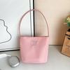 2025 Summer New Simple Nylon Underarm Bag Niche Design Letter Embroidery Portable Bucket Bag
