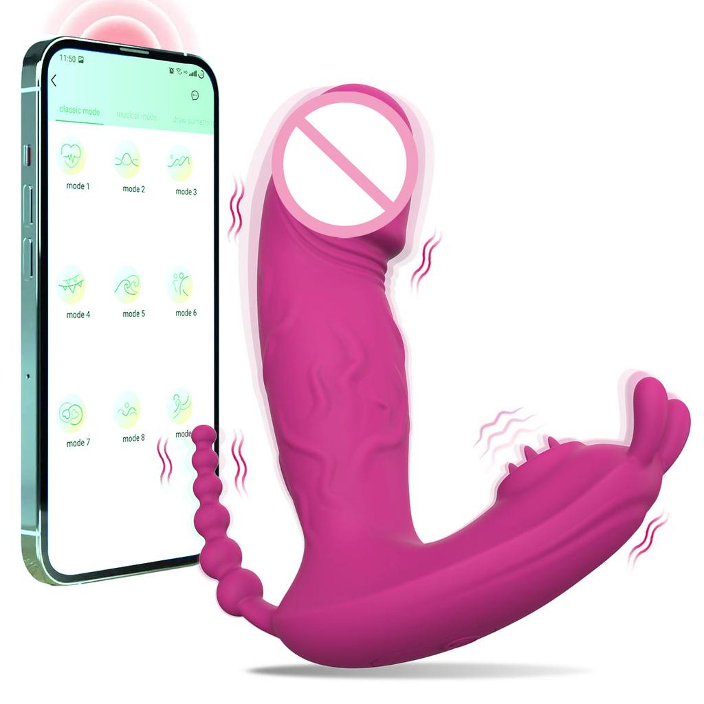 Wearable Sex Toy Vibrator Dildo 3 in 1 Panties Masturbator G Spot Clitoris Stimulator Massager for Women Couples Adults 18
