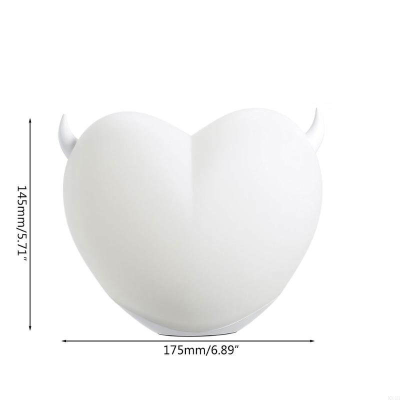 KX4B Heart Shaped Silicone Light Night Lights for Kids Girls Boys with for Touch Led Lamp Home Bedroom Dormitory Lamps