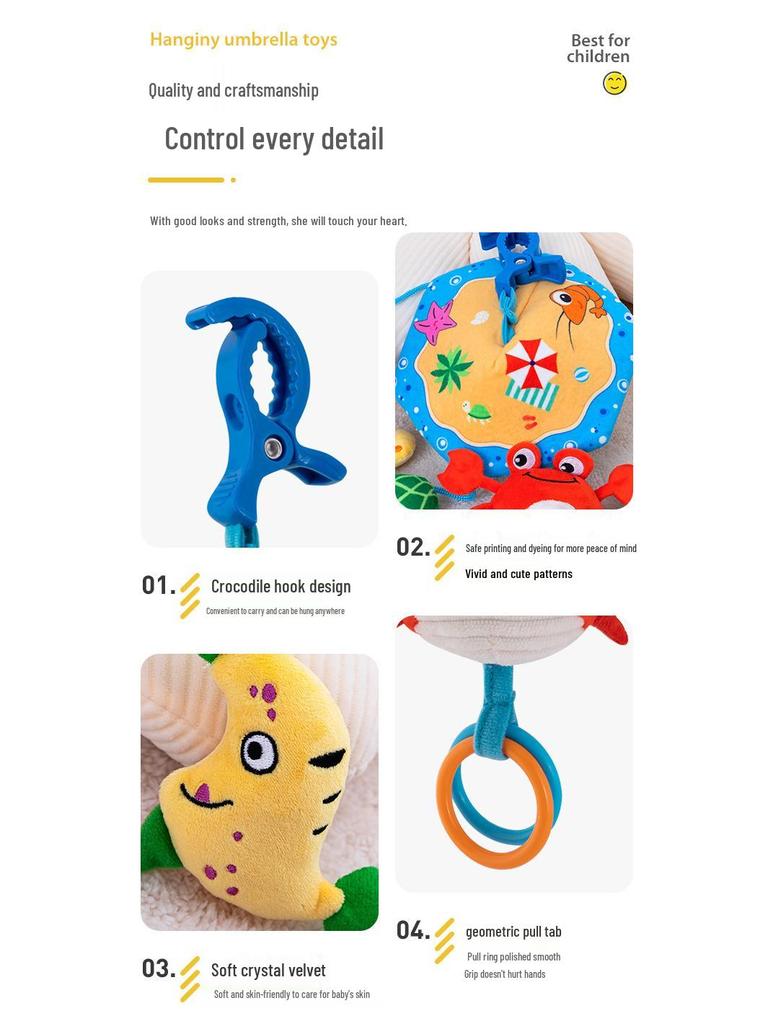 Happy Monkey Baby Crib Mobile: Newborn Bed Hanging Wind Chime & Sleep Aid Toy