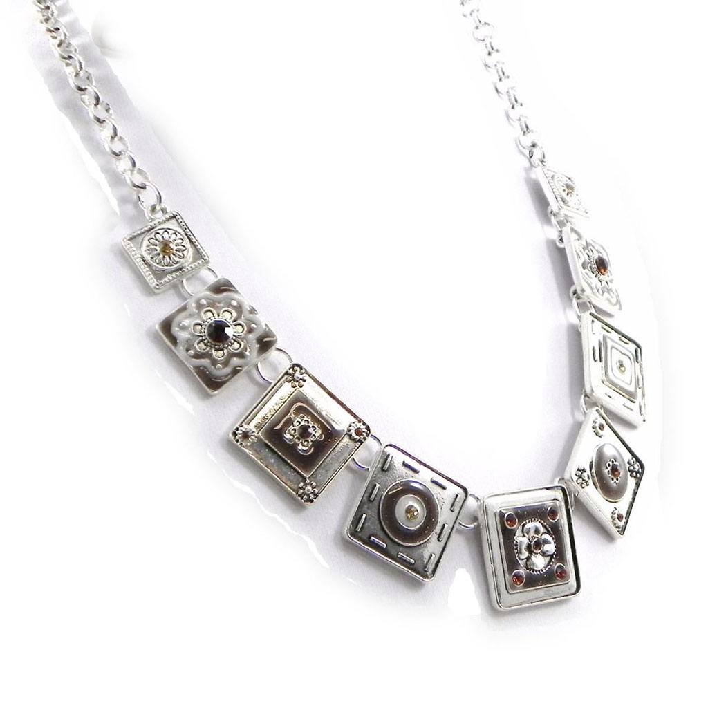 Les Trésors De Lily [H9855] - Collier Créateur 'Esmeralda' marron argenté