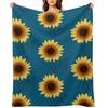 Hozier Signature Sunflower Floral Throw Blanket Plaid on the sofa Sofa Throw Extra Large Throw Camping Blankets