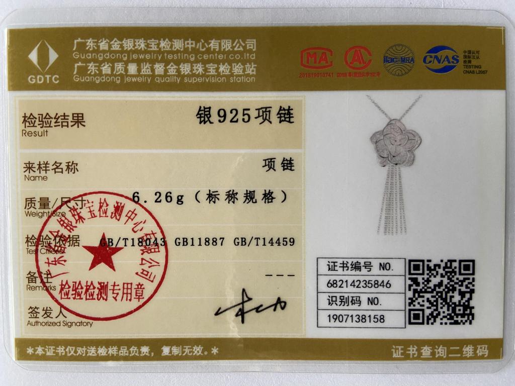 925 Sterling Silber Romantische Blume Halskette Mode Hochzeits Schmuck