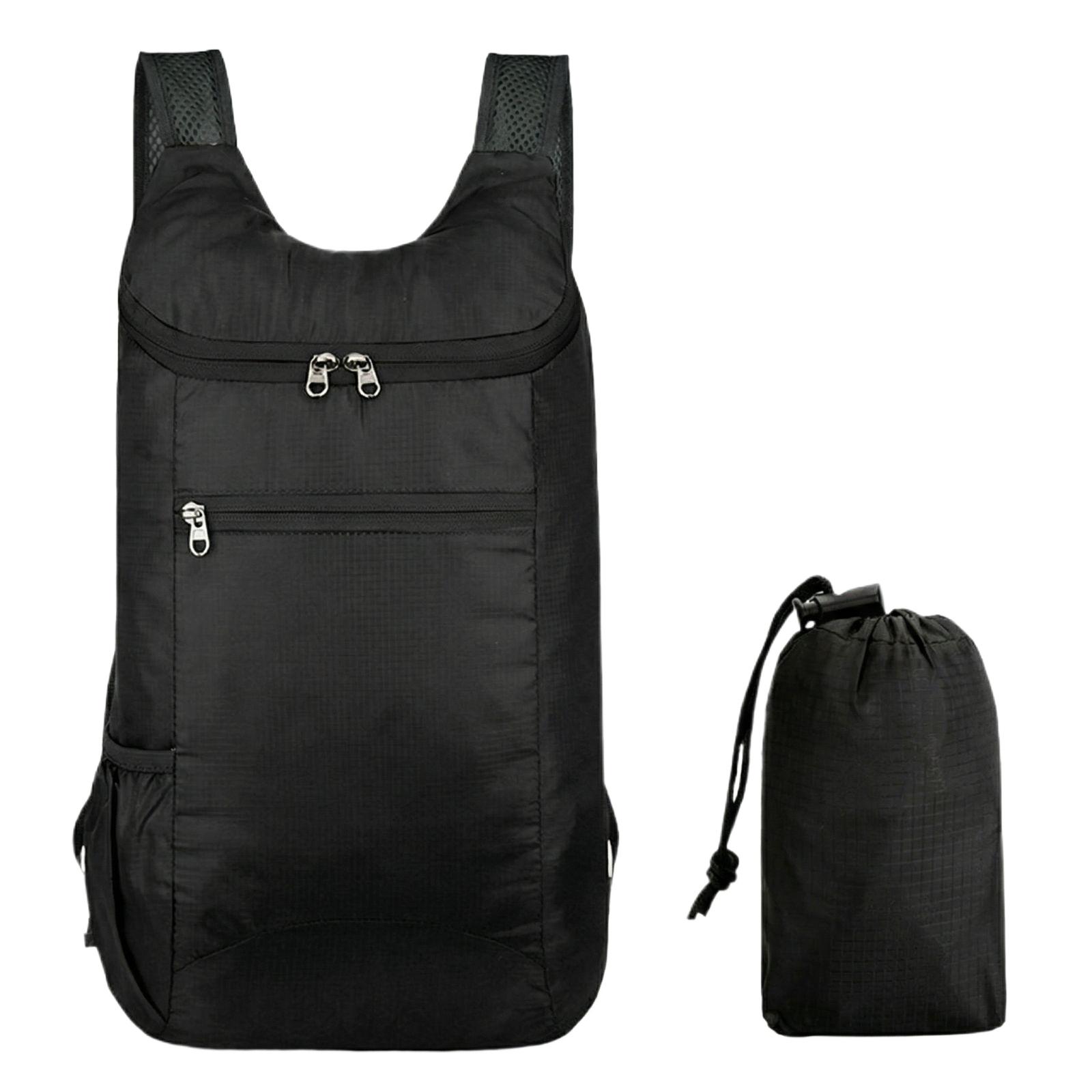 Легкий и портативный спортивный рюкзак для кемпинга, походов и путешествий One Size чёрный