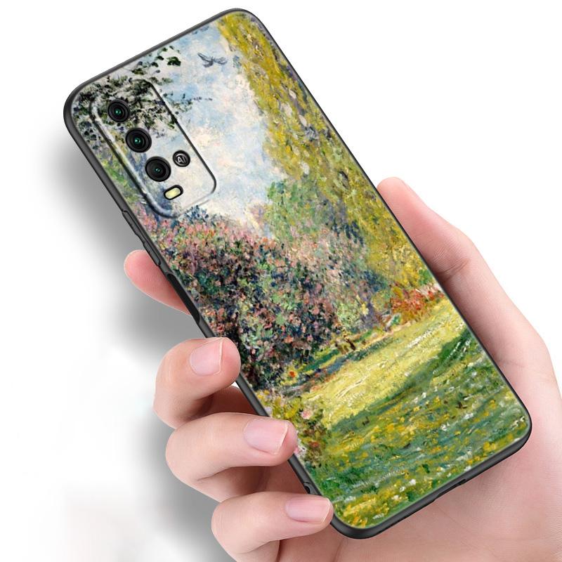 

Силиконовый чехол для телефона Claude Monet для Xiaomi Redmi Note 11 10 9 8 Pro 11T 10T 10S 9S 8T 9 9A 9C 9T, черный мягкий чехол, чехол Redmi 9