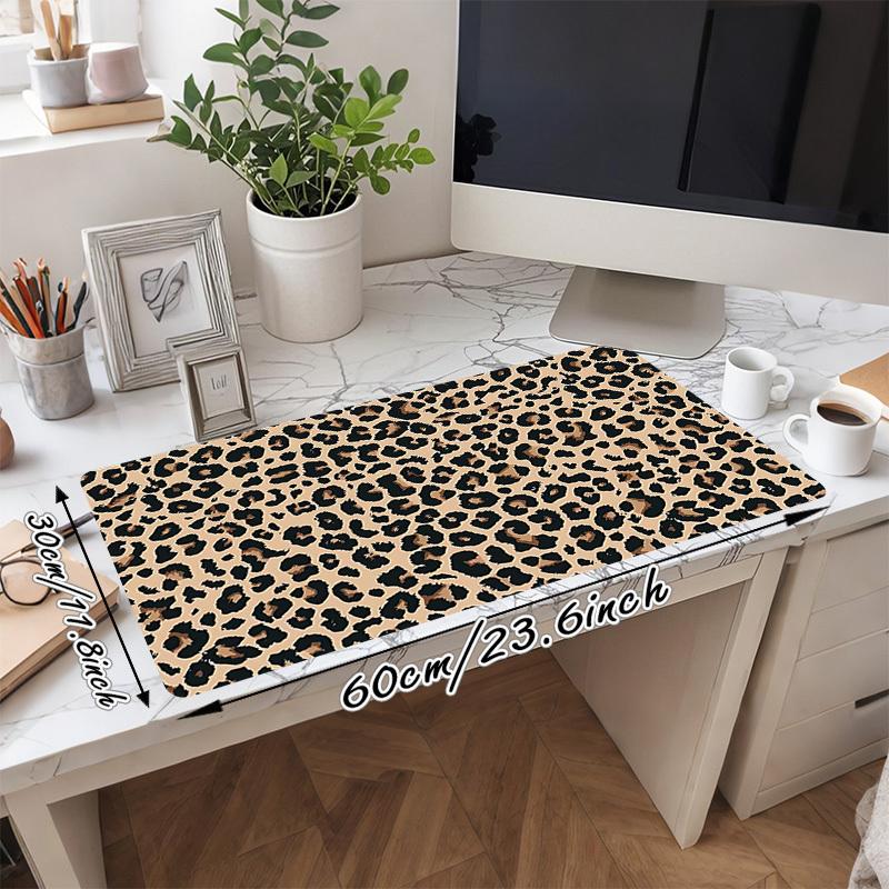 1 PZ Tappetino per Mouse Oversize Stampa Leopardo - Base in Gomma Antiscivolo Perfetto per Ufficio Scuola Esports Decorazione Casa Tappetino da Scrivania 174A