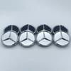 Hot Car Sticker 4Pcs/set 75MM Car Wheel Center Hub Cap Covers For Mercedes Benz  Black Badge Rim Cover Auto Style Decorate Acces