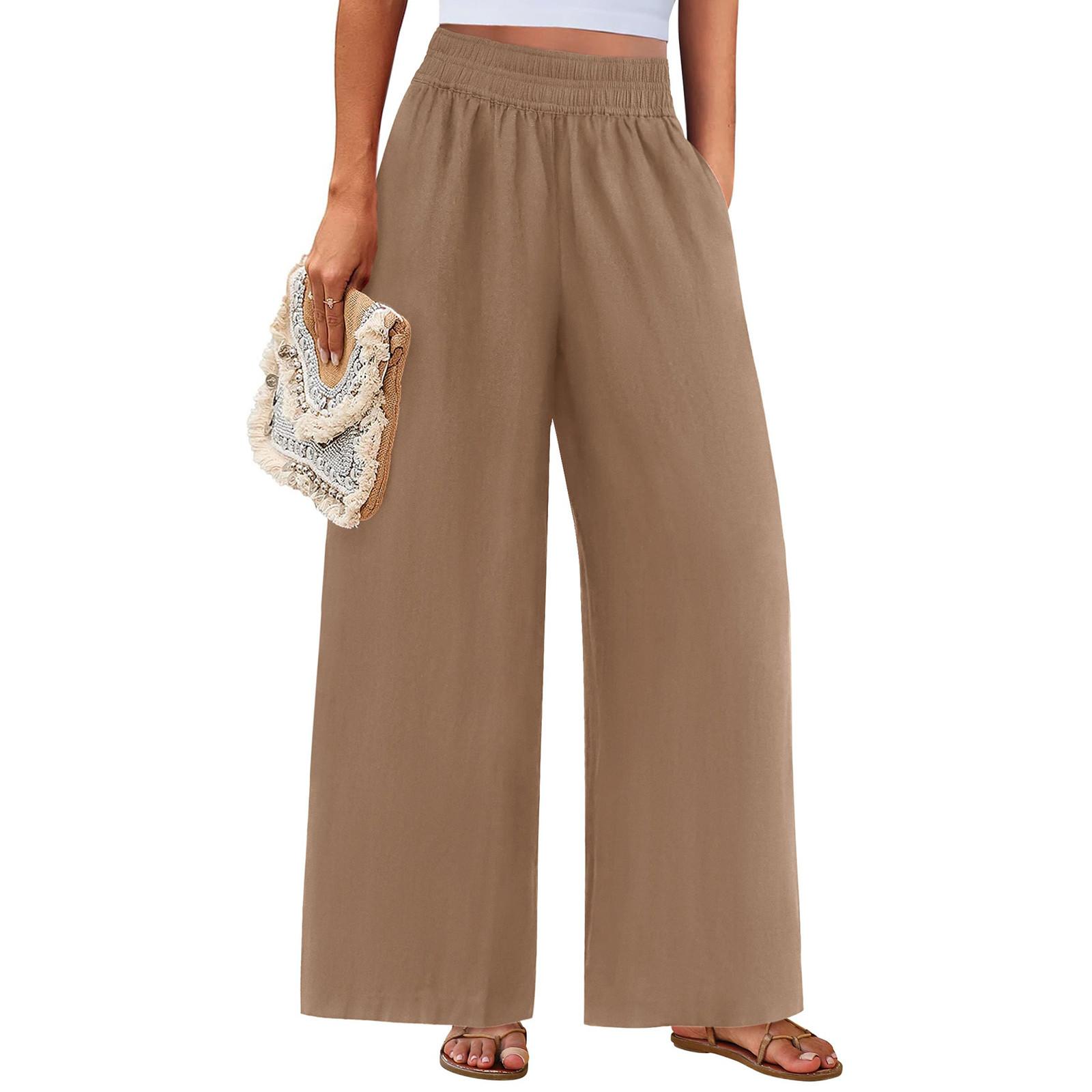 

Женские зимние спортивные штаны, однотонные повседневные брюки, женские флисовые спортивные штаны, широкие прямые брюки L коричневый