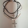 Personalized Punk Star Heart Cross Chain Double Layer Necklace For Men Women Y2K Fashion Trend Rock Party Grunge EMO Accessories
