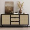 Octagonal Weave Rattan Webbing Roll 35-40cm Woven Net Rattan PE Plastic Rattan  Cabinet Craft
