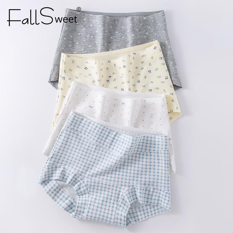 FallSweet 5 ks/Sada Dámské bavlněné kalhotky Boyshorts Spodní prádlo Bezešvé Boxerky Kalhotky Pohodlné Kalhotky Roztomilé Dívčí Kalhotky M-XXL