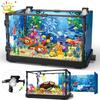 Non-Toxic Moc Fishbowl Aquarium Building Blocks Sea Turtle Fish Tank With Light Bricks City Construction Toys For Children Kids
