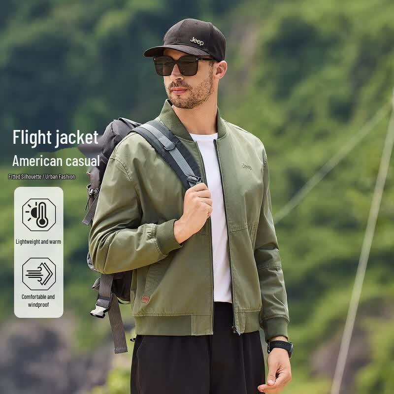 JEEP Men s Casual Retro Baseball Jacket 3XL