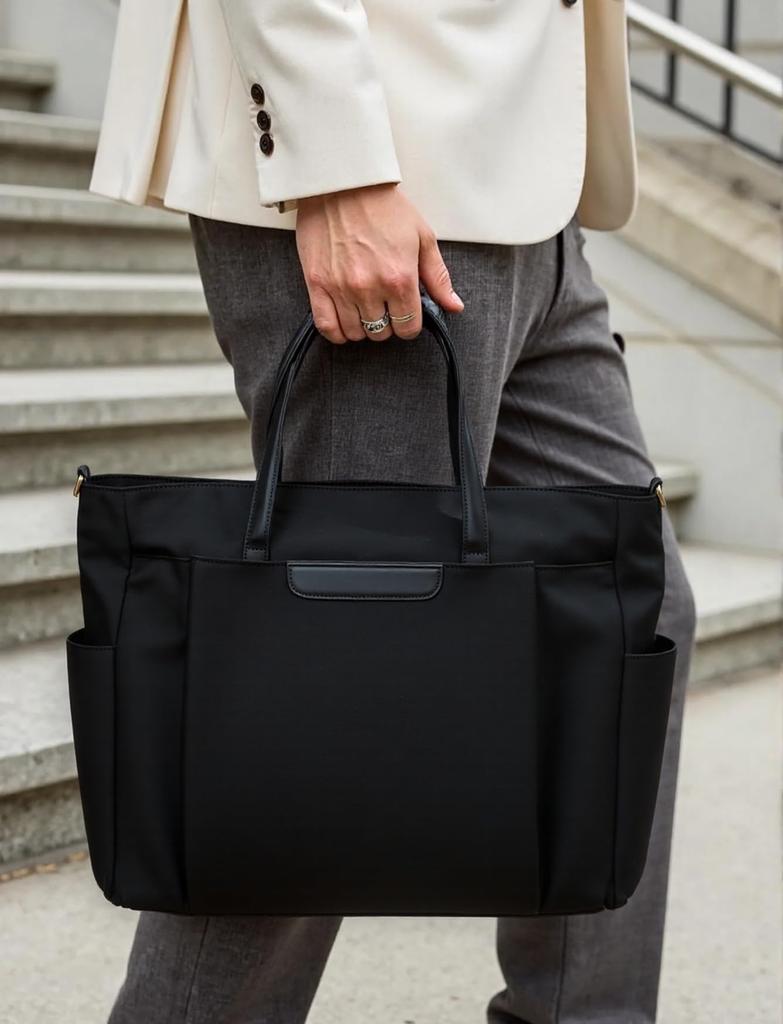 House Yayoi Women's Commuter Bag, Business Bag, Fits A415-inch PCs, Tote Bag, Handbag with Shoulder Strap, Lightweight, Stands Alone, Perfect for