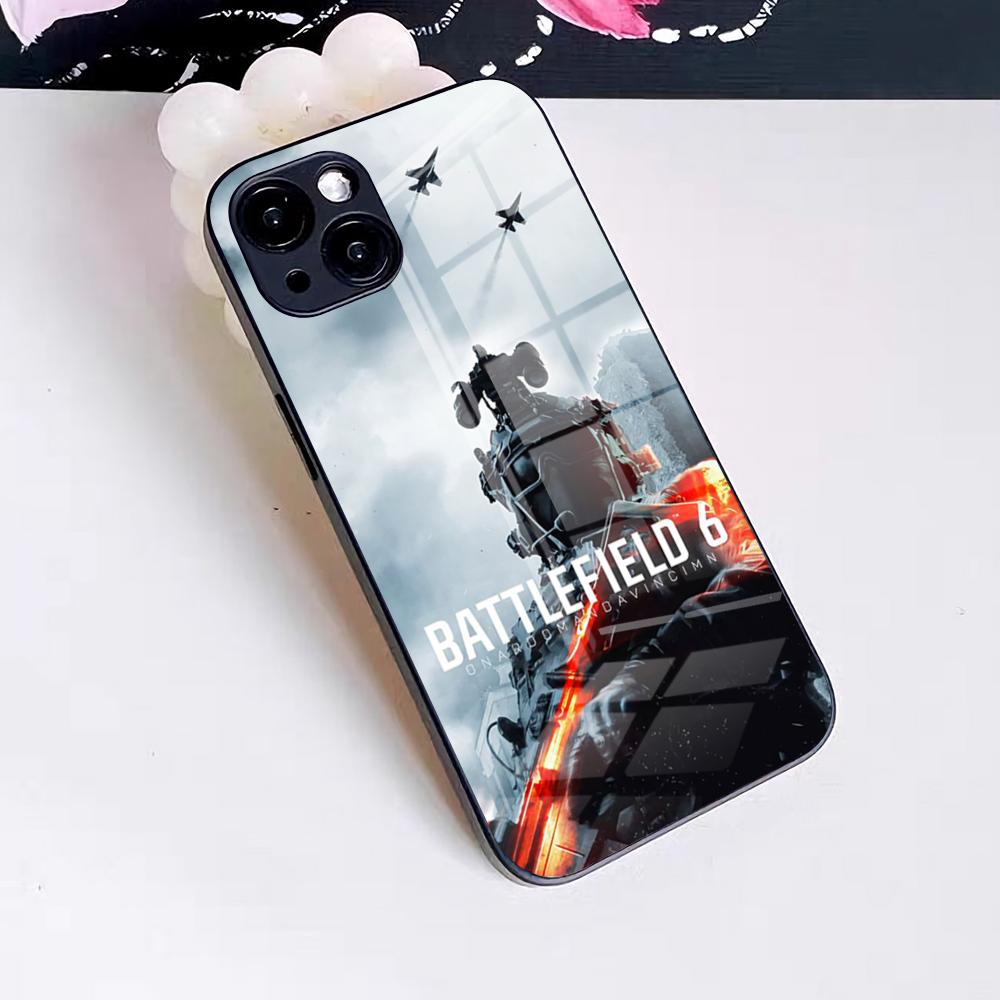 Game Battlefield 6 Phone Case For IPhone 17 Pro Max 16 15 14 Pro Max 13 11 X Xs Xr 8 7Plus Glass Cover