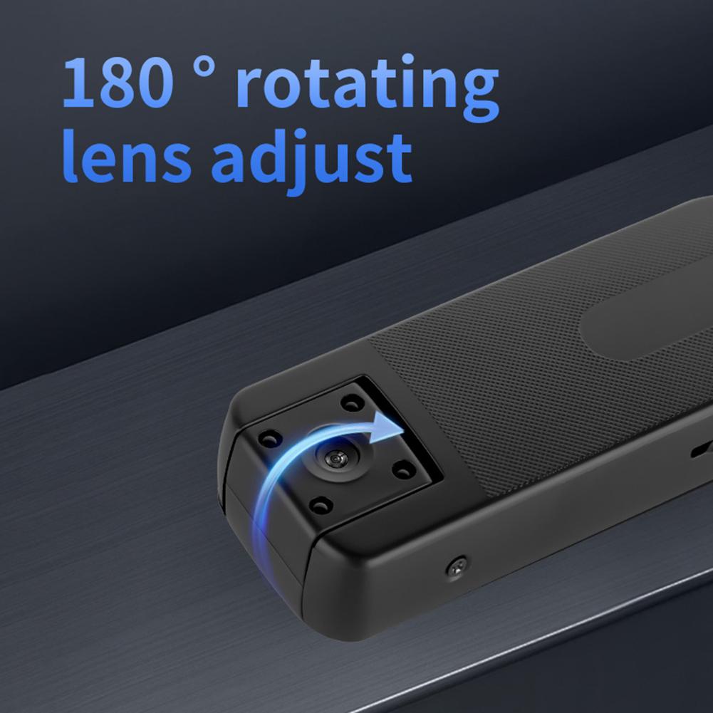 HD 1080P Mini Body Camera 180° Rotatable Lens WiFi Sport Bike Outdoor Video Recorder Night Vision with Audio & Video Recording