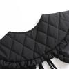 Women Thick False Collar Shawl Padded Quilted Plaid Texture Ruffles Necklace Scarf Winter Capelet Neck Cover Warmer