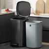 Pedal Trash Cans Stainless Steel Trash Bin Large Capacity Kitchen Litter Bins Luxury Rectangular Bathroom Dustbins with Lid