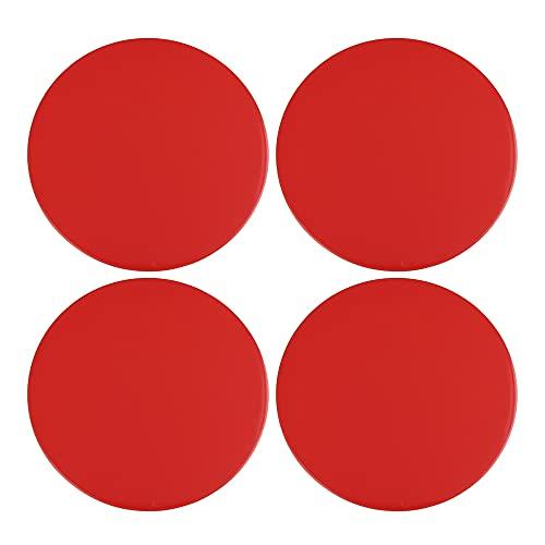 uxcell 4pcs 45mm Badge Decal Sticker Wheel Center Hub Cap Emblem Car Universal Red