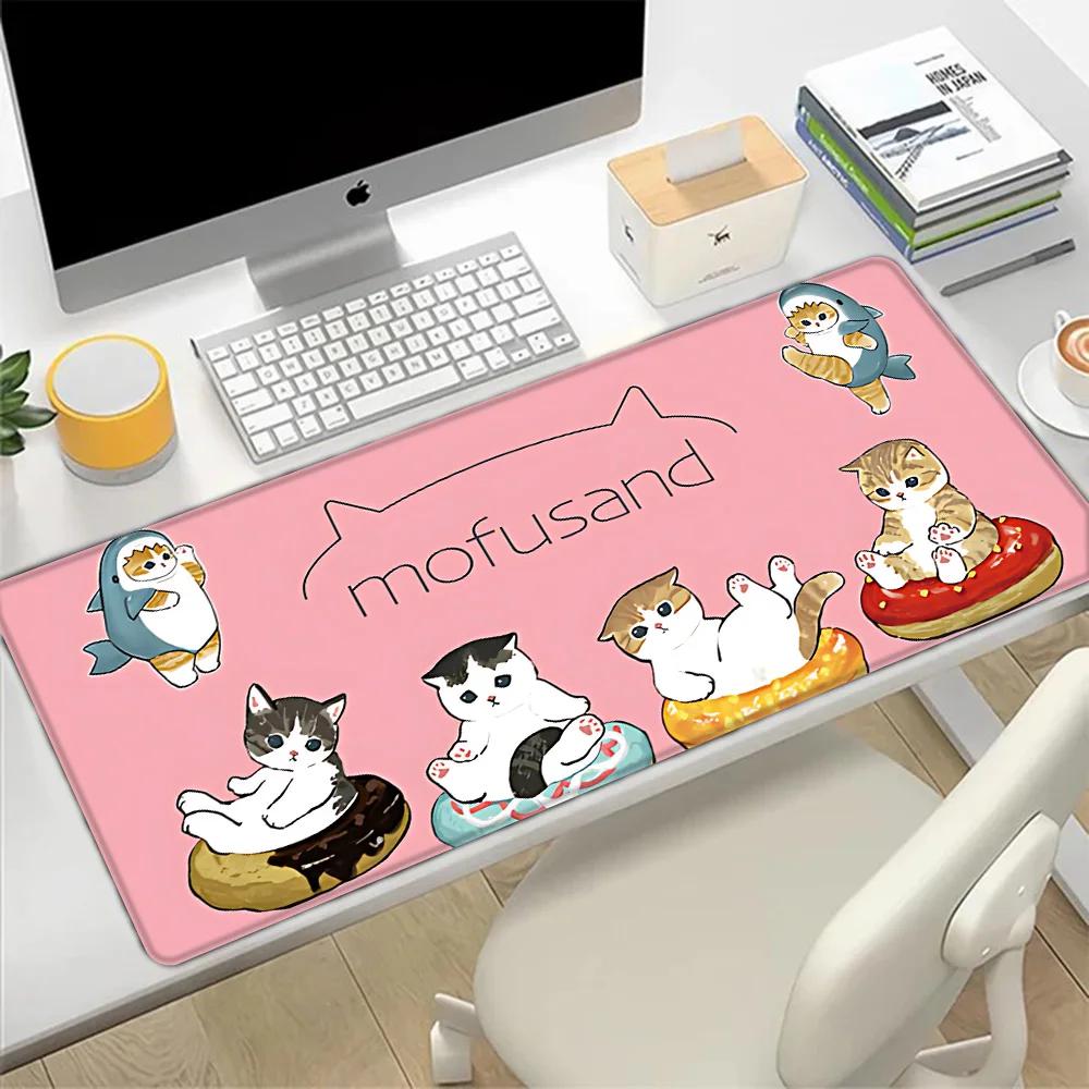 Cute cat mmofusands Mousepad HD Printing Computer Gamers Locking Edge Nonslip Mouse Pad XXLxcm Keyboard PC Desk Pad