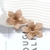 Exaggerate Oil Drop Flower Earrings for Women Luxury Design Stud Earrings Fashion Jewelry Accessories Party Wedding Gift