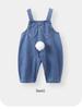 Youqi Autumn 2025 Denim Baby Girl Pants Set: Two-Piece Outdoor Wear