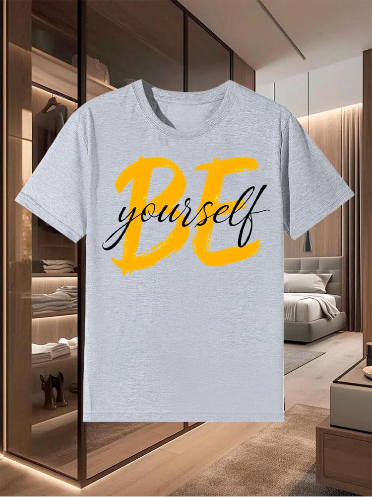 2025 Summer New Men's Cotton T - Shirts Casual and Loose - Fitting Short - Sleeve Styles