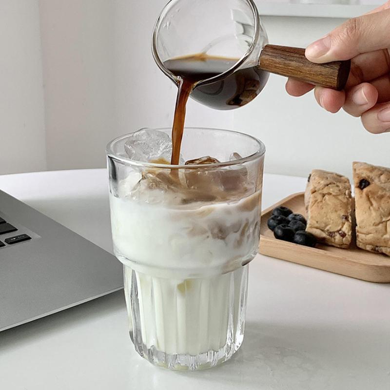 Vintage Cold Brew Kaffeetasse Trinkgeschirr Kreative Australian White Kaffeetasse Trendige Verdickte Glastasse Latte Mocha Espresso Tassen