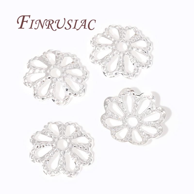 14K/18K Gold Plated Filigree Beads Caps Supplies For Jewelry,Brass Metal Bead Caps Findings,DIY Necklace/Bracelets Accessories