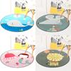 Children's Cartoon Printed Round Rug Yoga Floor Mat Home Rug Game Large Area Multi-size Rug