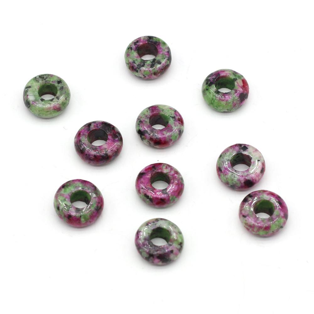 Agates Agates Stone Beads Colorful Lotus  Perforated Beads Big Hole Loose Beads  Girl Gifts