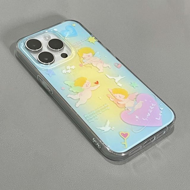 

Милый чехол для телефона Imd Angel Cupid с рисунком звезд и сладкой любовью для Iphone 13 12 11 Promax 14 Pro Max задняя крышка Капа For iphone 14pro