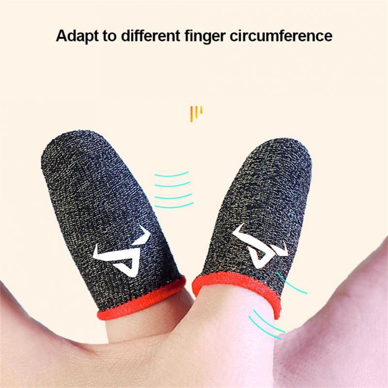 1 Pair Gaming Finger Sleeve For PUBG Mobile Games Touch Screen Finger Cots Cover Breathable Fingertips