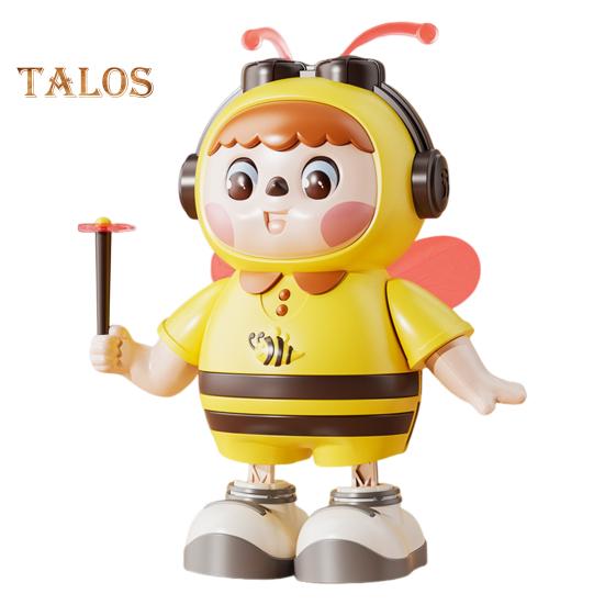 Electric Singing Dancing Bee Toy with LED Light Music Kids Walking Bee Toy Toddlers Boys Girls Interactive Educational Animal Musical Toy