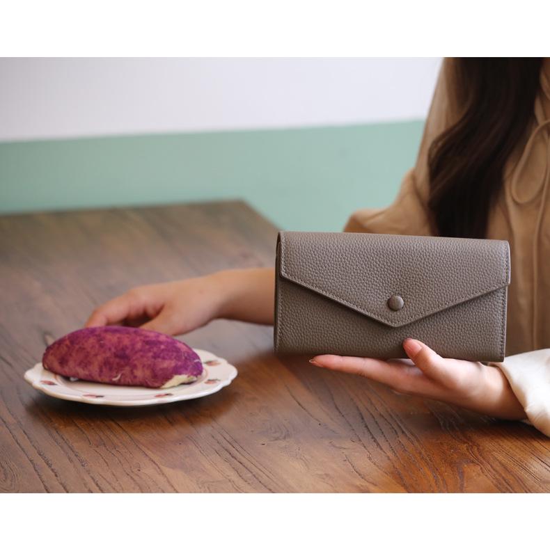 2024 Women's Genuine Leather Multifunction Long Wallet and Coin Purse with Phone Holder