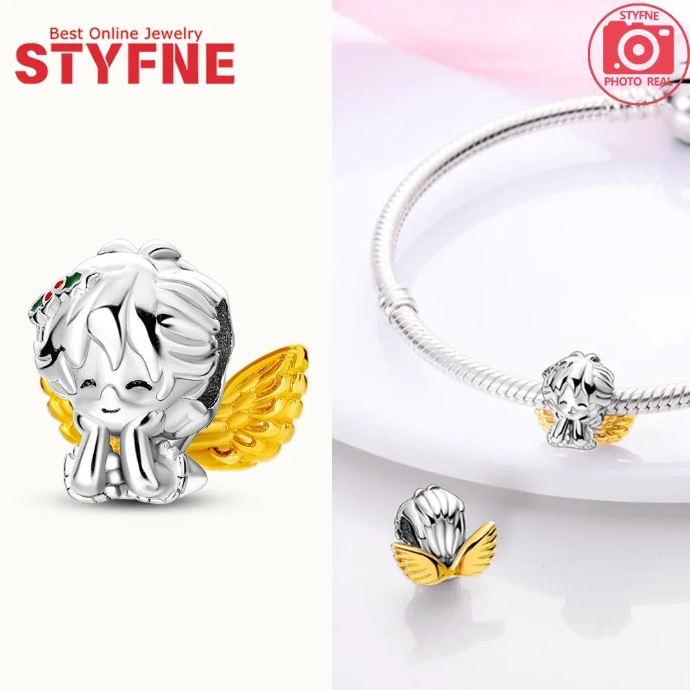 

Милые бусины в виде ангелочков, медные оригинальные бусины, подходят для оригинального браслета-шарма, ювелирные изделия, изысканные подарки для женщин