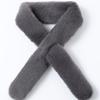 LALA Fur Scarf Petite-Dark Gray