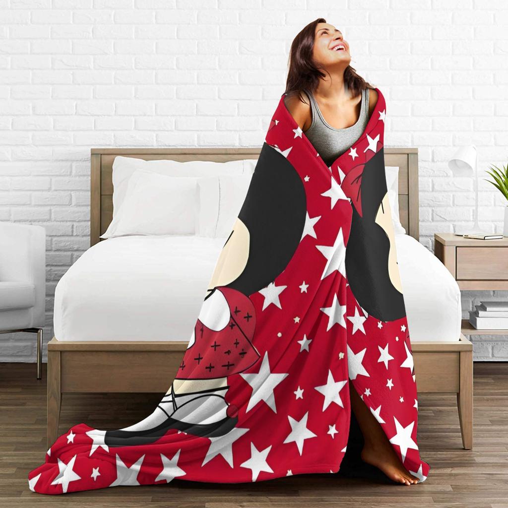 Cute Mafaldas Cartoon Blanket Cover Flannel Anime Lightweight Throw Blanket for Airplane Travel Bed Rug