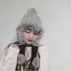 Women's Korean Style Cute Pom-Pom Earflap Hat - Autumn/Winter Warm Woolen Rabbit Fur Knit