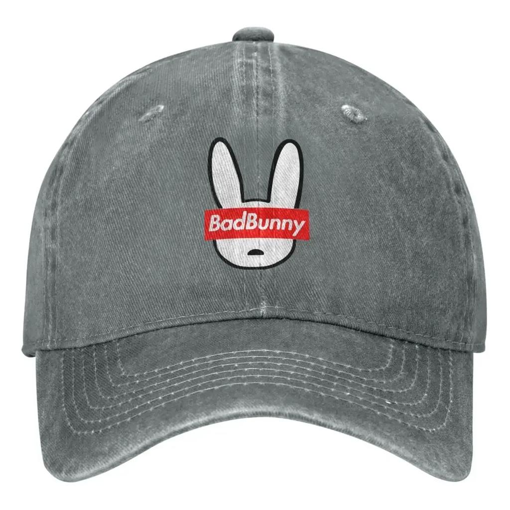 Bad Bunny Baseball Cap Singer Running Hippie Y2k Cool Trucker Dad Hat Couple Women Vintage Sunshade Baseball Caps